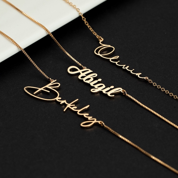 Personalized Silver Name Necklace,Custom Gold Plated Name Necklace, Personalized Name Jewelry for mum,Mothers Day Gift for mom,Birthday Gift