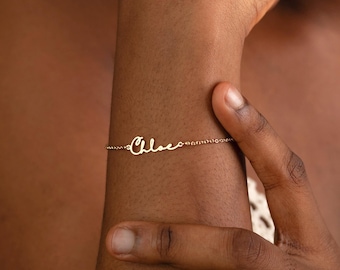 Personalized Gold Name Bracelet, Kids Names Bracelet for Mum, Dainty Layering Bracelet, Custom Name Jewelry, Birthday Gifts, New Mom Gift