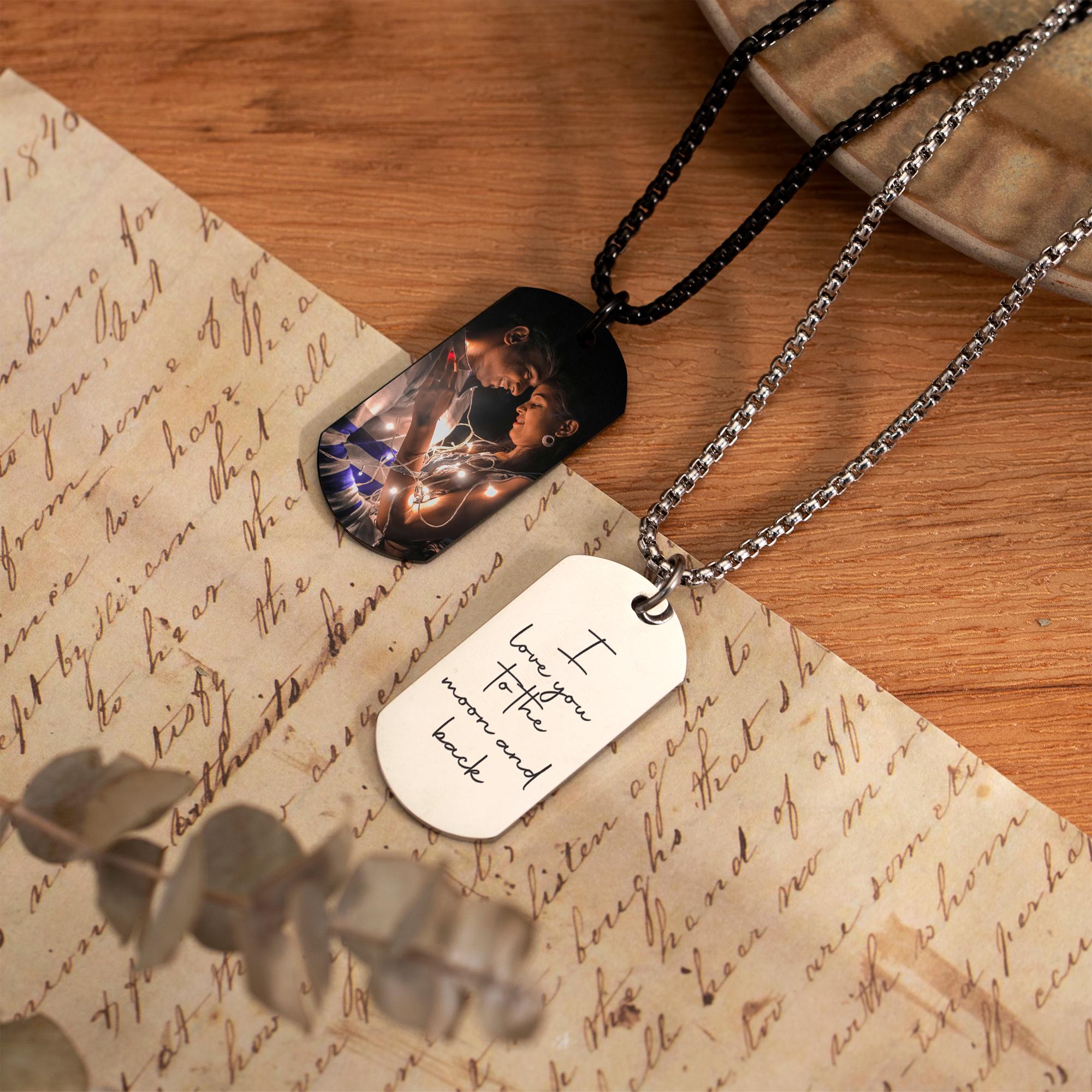 Collana Con Foto Personalizzata Con Testo, Foto E Data, Un