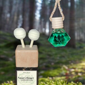 Nature’s Hunger Car & Hanging Diffuser | Cedar, Pine and Petrichor | Woodsy Forest Car Freshener | Halsin Inspired Scent