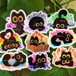 Pride Cat Stickers | CHARITY Cute Kitty Vinyl Floral Subtle LGBT Waterproof Decal Stationery