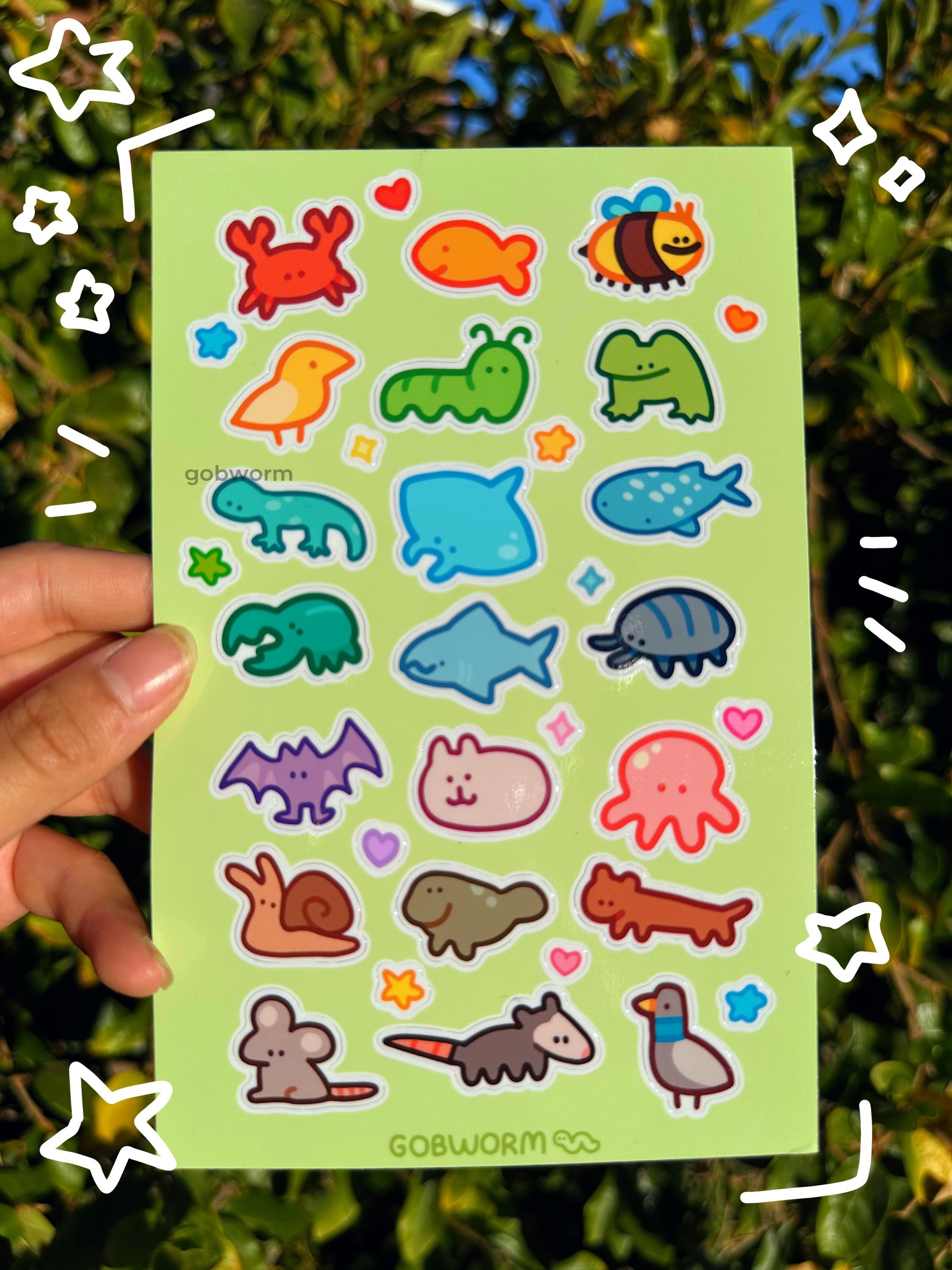 Animal Sticker Sheet | Waterproof Vinyl Decals - Etsy