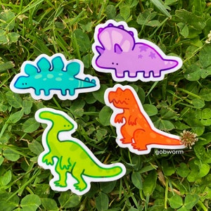 Dinosaur Sticker Set | Cute Dino Vinyl Waterproof Decal Stationery