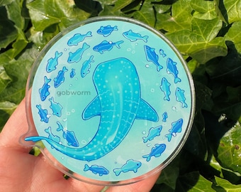 Whale Shark Coaster | Beautiful Marine Biology Double Sided Fish Acrylic Coaster