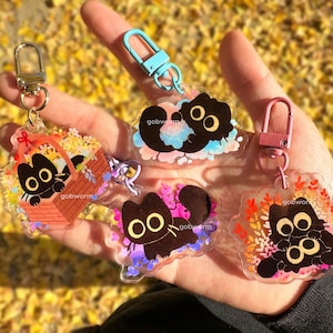 Pride Cat Keychain | Double-Sided Holographic Rainbow LGBT Charm