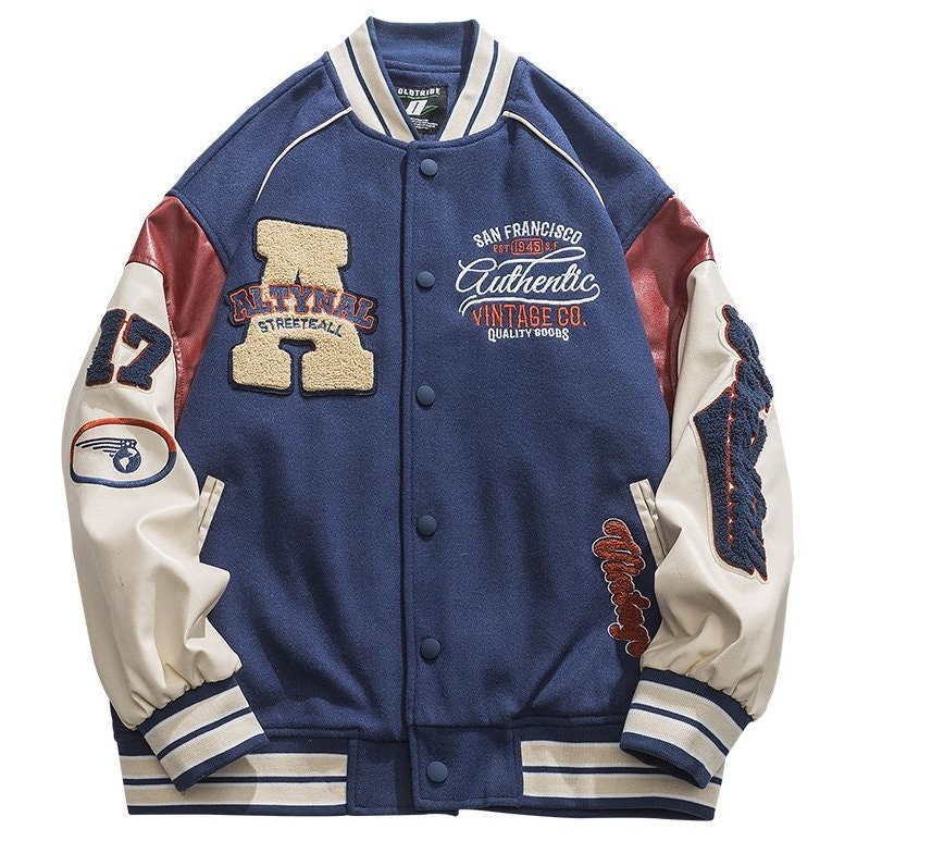 Baseball Embroidery Jacket Unisex Hip Hop Varsity Jacket - Etsy