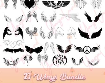 Angel Wing SVG file for Cricut