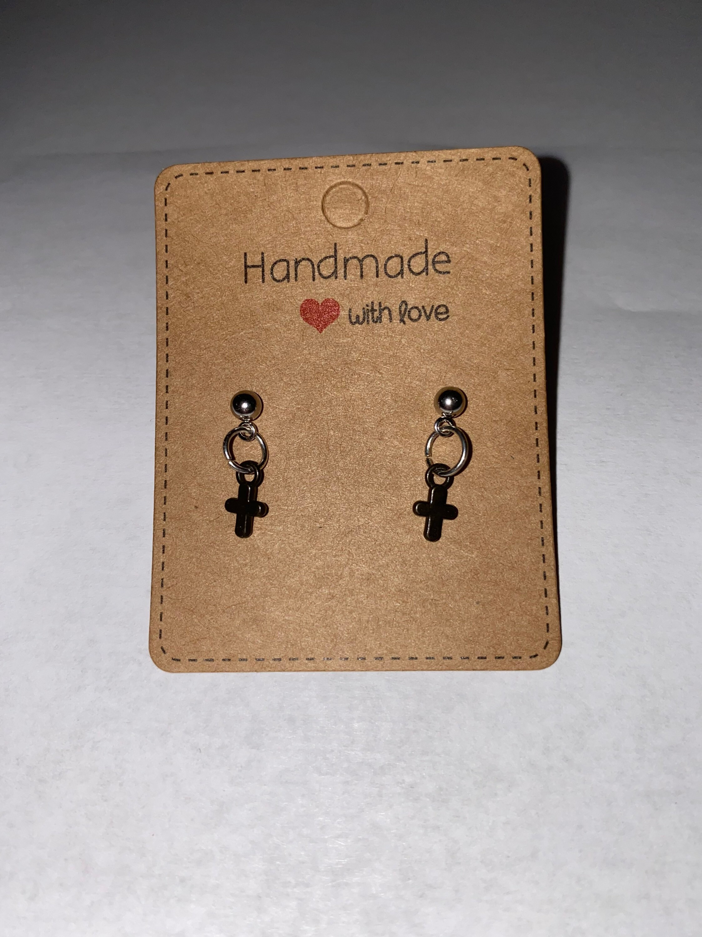 Black Cross Earrings - Etsy