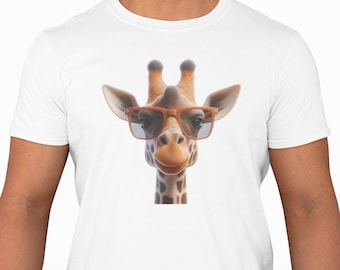 Giraffe in Sunglasses Shirt, Giraffe Shirt, Funny Giraffe Shirt, Giraffe Art Tee, Kids Giraffe T-Shirt, Funny Animal Shirt, Funny Gift Ideas