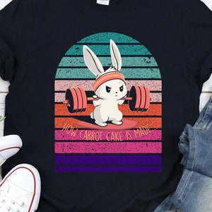 Funny Gym Shirt, Squatting Bunny Shirt, Weightlifting Shirt, Bunny Shirt, Workout Shirt, Fitness Shirt, Men and Women&#39;s Workout Shirt