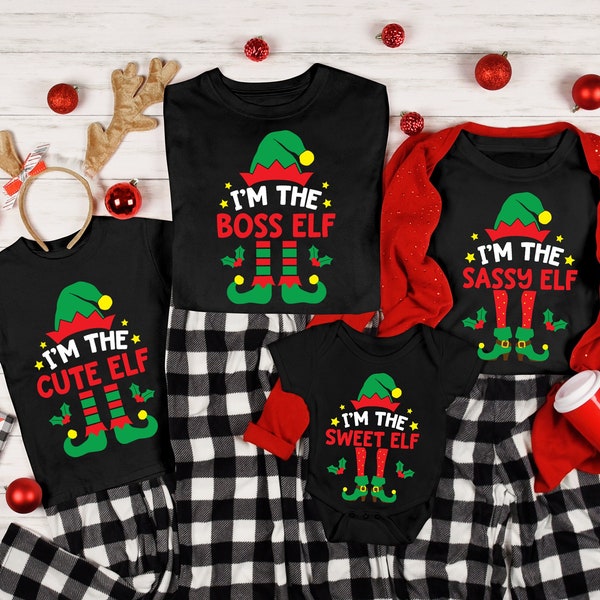 Chemises de Noël personnalisées, Chemise de lutin de Noël, Chemise de lutin personnalisée, Cadeaux de Noël, Chemises de Noël pour couple, Chemise de Noël assortie