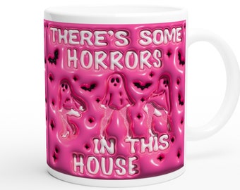 Funny Halloween Horror Mug, Sexy Ghosts Dancing, Spooky Season Gift, There’s Some Horrors In This House Ghost Mug, Halloween Gifts and Decor