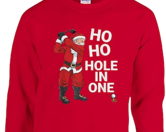 Golf Sweatshirt, Christmas Sweater, Golf Lover Gift, Dad Christmas Gift, Golfer Gift, Funny Ugly Christmas Sweater for Golfer, Santa Sweater