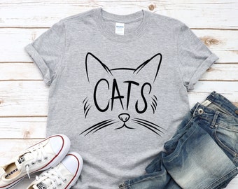 Katzen Shirt, Katzen-T-Shirt, lustiges Katzen-Shirt, Katzenliebhaber-Shirt, lustiges Geschenk, Haustier-Liebhaber-Shirt, lustiges Shirt, süßes Katzen-Shirt, lustige Zitate