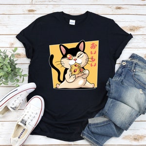 Funny Cat Eating Pizza Shirt, Cat T-shirt, Funny Cat Shirt, Cat Eating Pizza Shirt, Pet Lover Shirt, Gift For Cat Lover, Cute Cat Shirt