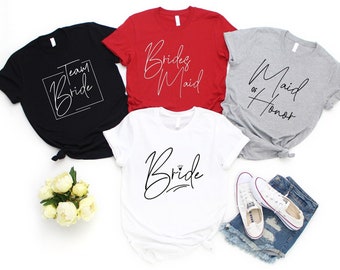 Bridal Party Shirts, Bachelorette and Wedding Tees, Bride and Bridesmaid T-shirts, Custom Bridal Party Gifts, Wedding party shirts