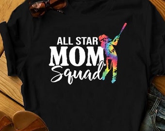 All Star Mom Squad, Baseball Mom Shirt, Baseball Mom Gift, Softball Shirt, Baseball Game Day, Mothers Day Shirt, Baseball Mom, Baseball Fan