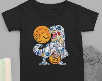 Dinosaur Baby Shirt, Baby Halloween Outfit, Fall Clothes, T-Rex Mummy, T-Rex Shirt, Halloween Baby Clothes, Dinosaur Bodysuit, Halloween Tee