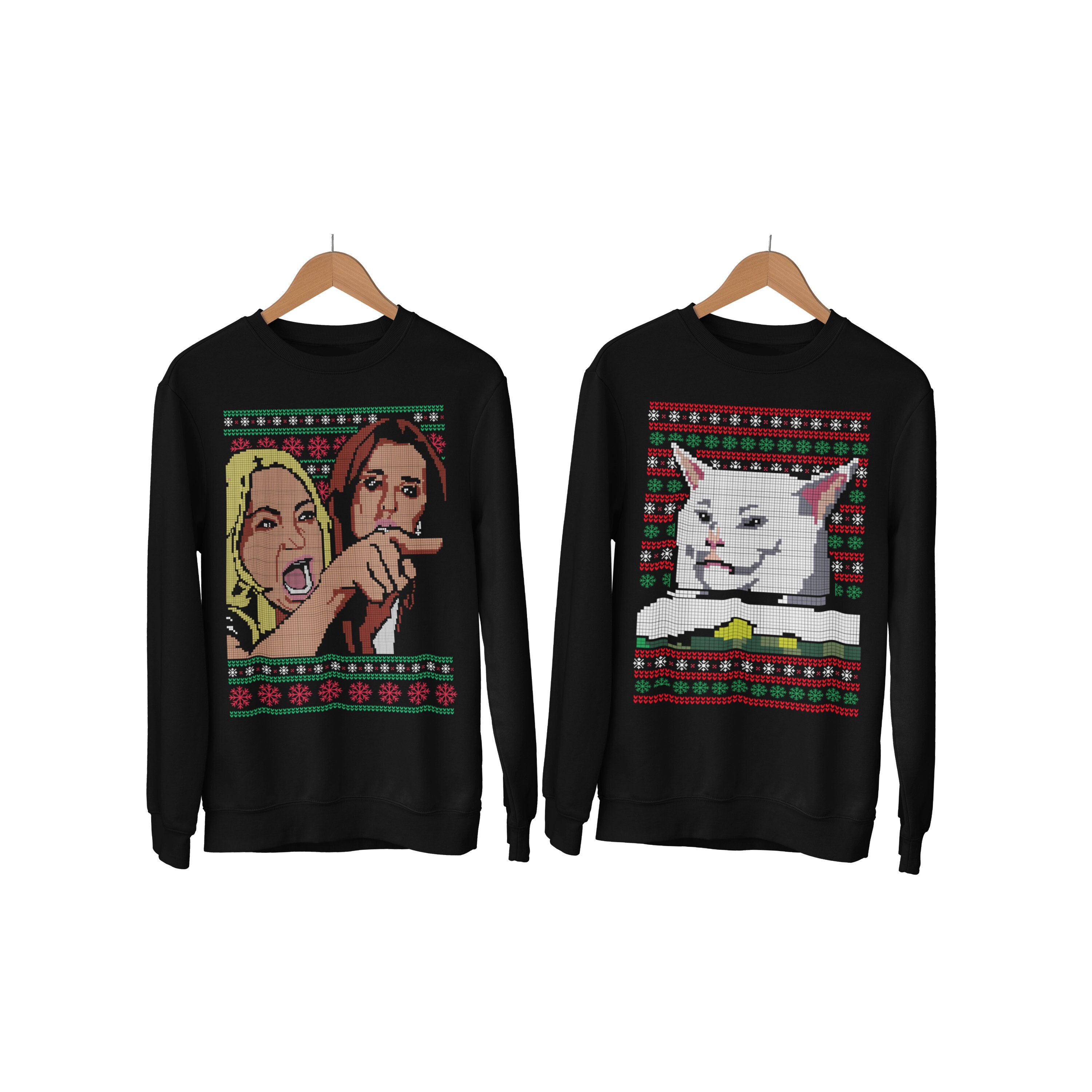 Forty Creek Whisky Cat Meme Ugly Christmas Sweater - Tagotee