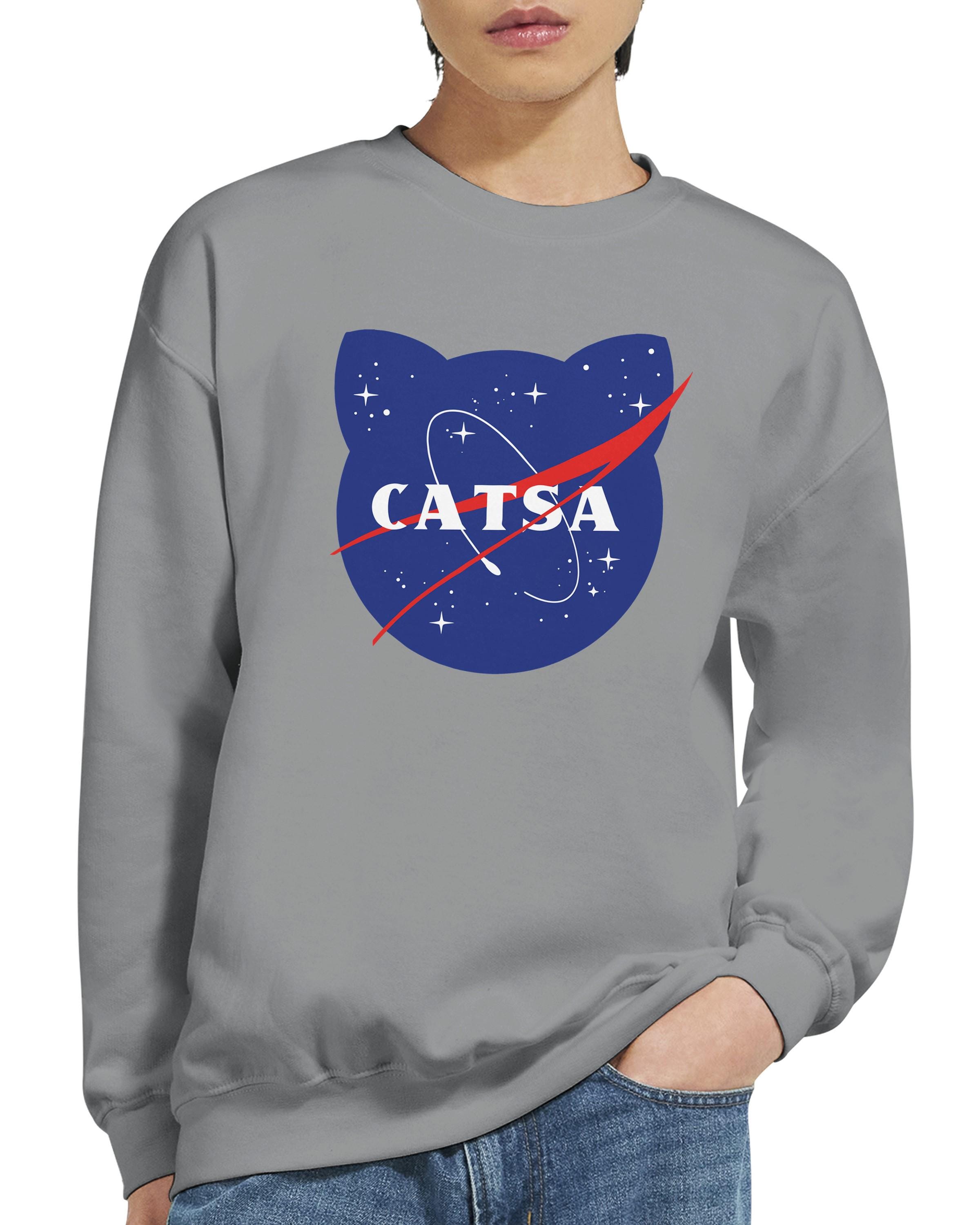 NASA Cat Sweatshirt, Funny Space Cat Sweater, Cat Lover Gift, Astronaut ...