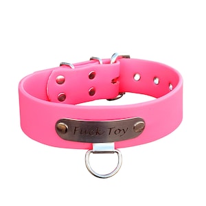 1.5&quot; Hot Pink Bondage Collar