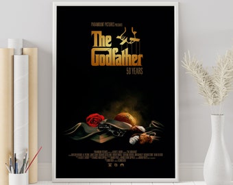 The Godfather Poster - Francis Ford Coppola - Minimalist Movie Poster - Vintage Retro Art Print - Custom Poster - Wall Art Print, Home decor
