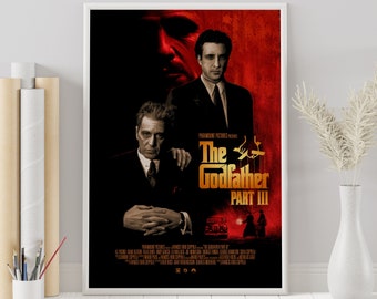 The Godfather Poster - Francis Ford Coppola - Minimalist Movie Poster - Vintage Retro Art Print - Custom Poster - Wall Art Print, Home decor