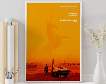 Blade Runner 2049 Movie Poster: Minimalist Retro Art Print