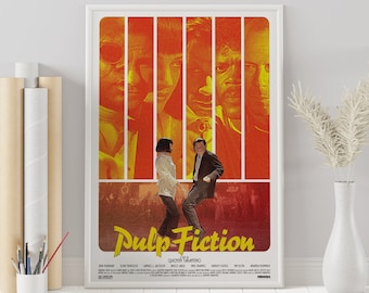 Pulp Fiction Film Poster: Quentin Tarantino, Minimalistischer Retro Kunstdruck