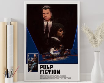 90’s pulpfiction Movie Poster 61*91.5cm PULP FICTION Movie Poster | Framed Film Print | Retro Vintage Wall