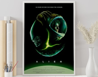 Póster de la película Alien: Ridley Scott, lámina retro de arte mural