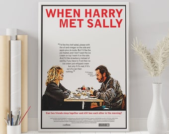When Harry Met Sally Movie Poster: Minimalist Art Print