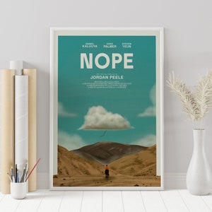 Nope Poster - Jordan Peele - Minimalist Movie Poster - Vintage Retro Art Print - Custom Poster - Wall Art Print - Home Decor - Gift