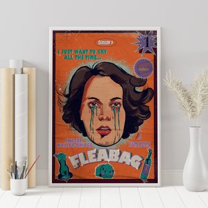 Fleabag Poster - Phoebe Waller-Bridge - Minimalist Tv Series Poster - Vintage Retro Art Print - Custom Poster - Wall Art Print - Home Decor
