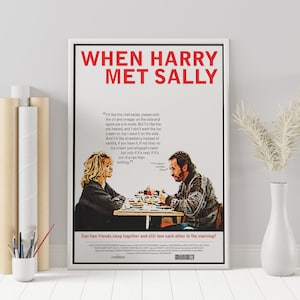 When Harry Met Sally Poster - Rob Reiner - Minimalist Movie Poster - Vintage Retro Art Print - Custom Poster - Wall Art Print - Home Decor