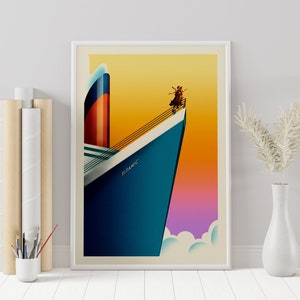 Titanic Poster - James Cameron - Minimalist Movie Poster - Vintage Retro Art Print - Custom Poster - Wall Art Print - Home Decor - Gift