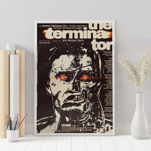 The Terminator Poster - James Cameron - Minimalist Movie Poster - Vintage Retro Art Print - Custom Poster - Wall Art Print - Home Decor