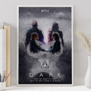 Póster oscuro - Póster personalizado de la serie de televisión oscura - Póster minimalista de la serie de televisión - Póster vintage de la serie de televisión - Impresión de arte mural - Decoración del hogar - Regalo