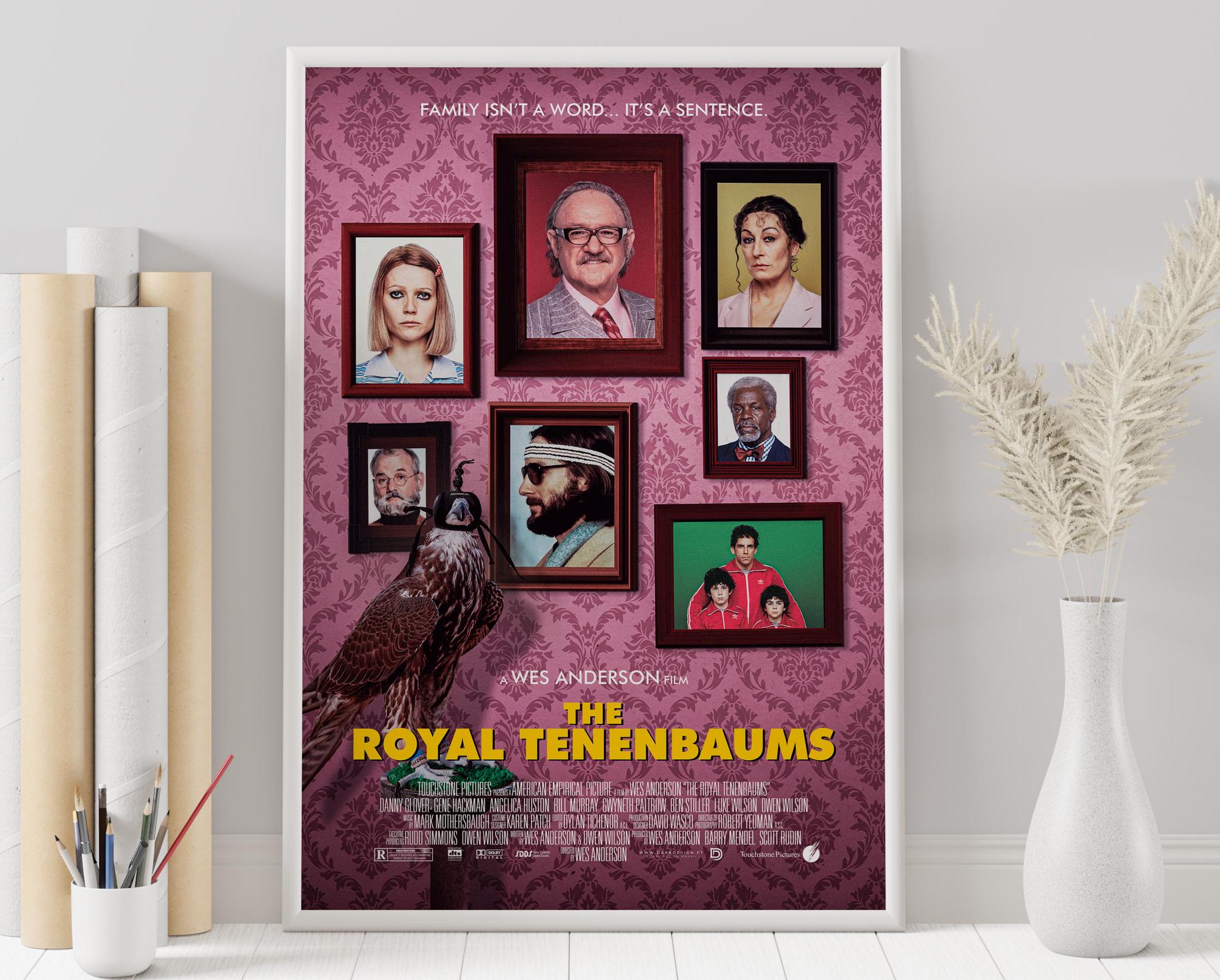 The Royal Tenenbaums Poster - Wes Anderson - Minimalist Movie Poster - Vintage Retro Art Print - Custom Poster - Wall Art Print - Home Decor