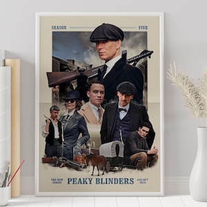 Peaky Blinders poster - aangepaste poster - minimalistische tv-serie poster - vintage tv-serie poster - Wall Art Print - woondecoratie - cadeau