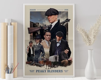 Plakat Peaky Blinders: Minimalistyczna sztuka ścienna w stylu serialu telewizyjnego