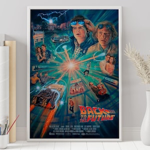 Póster de Regreso al Futuro - Robert Zemeckis - Póster minimalista de película - Impresión artística retro vintage - Póster personalizado - Impresión de arte mural, decoración del hogar