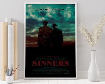 Sinners Poster - Ryan Coogler - Custom Poster - Minimalist Movie Poster - Vintage Movie Poster - Wall Art Print - Home Decor - Gift