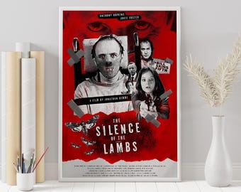 The Silence of the Lambs Movie Poster: Vintage Film, Minimalist Wall Art Print