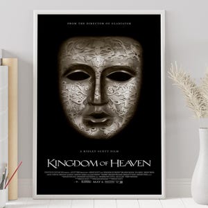 Póster del Reino de los Cielos - Ridley Scott - Póster personalizado - Póster minimalista - Póster vintage - Impresión de arte mural - Decoración del hogar