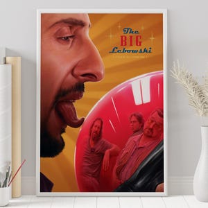 The Big Lebowski Poster - Ethan Coen - Minimalist Movie Poster - Vintage Retro Art Print - Custom Poster - Wall Art Print - Home Decor