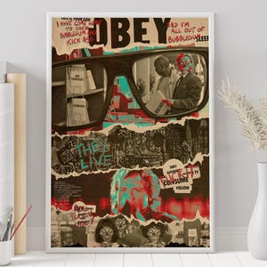 They Live Poster - John Carpenter - Custom Poster - Minimalist Movie Poster - Vintage Movie Poster - Wall Art Print - Home Decor - Gift