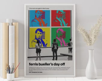 Ferris Bueller's Day Off Poster: Minimalist Retro Movie Art Print