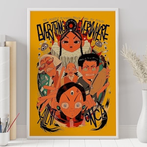 Everything Everywhere All at Once Poster - Dan Kwan - Minimalist Movie Poster - Vintage Retro Art Print - Custom Poster - Wall Art Print