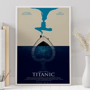 Póster del Titanic - James Cameron - Póster personalizado - Póster minimalista - Póster vintage - Impresión de pared - Decoración del hogar - Regalo